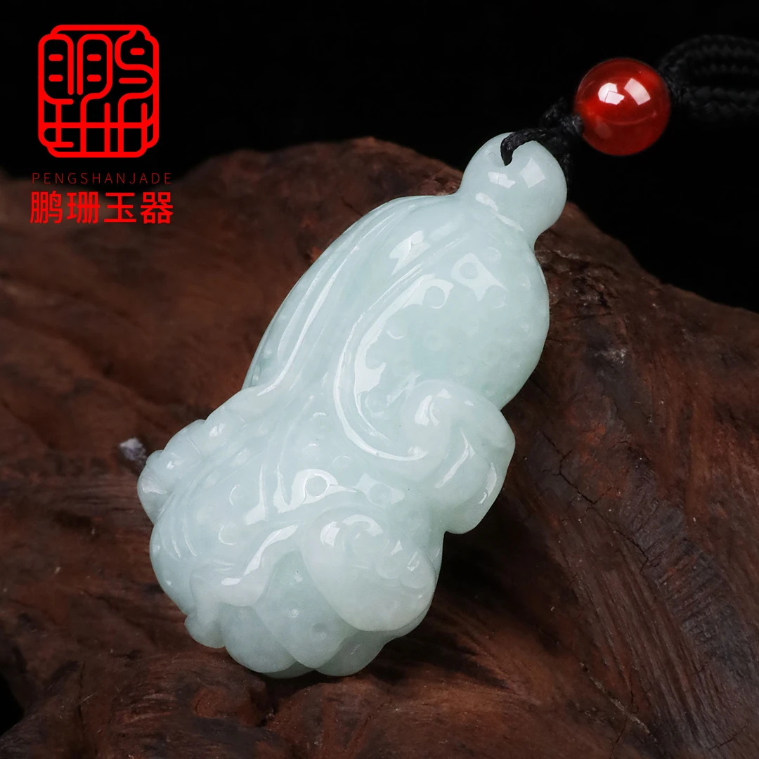 天然翡翠A货白菜吊坠晴底种水玉佩情侣挂坠玉坠396多样性发其一