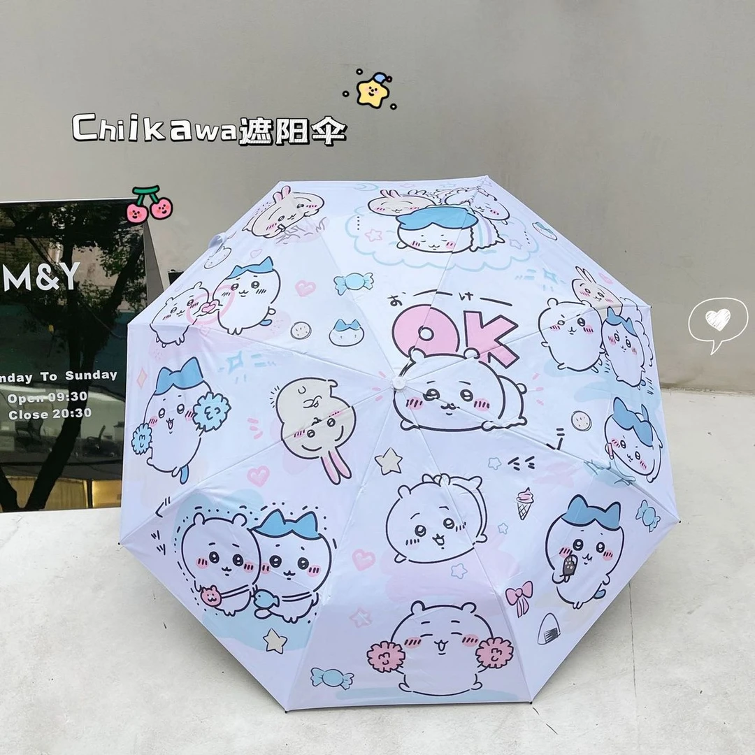 雨伞ins小众chiikawa自动女晴雨晴雨两用防全自动晴16晴雨两用