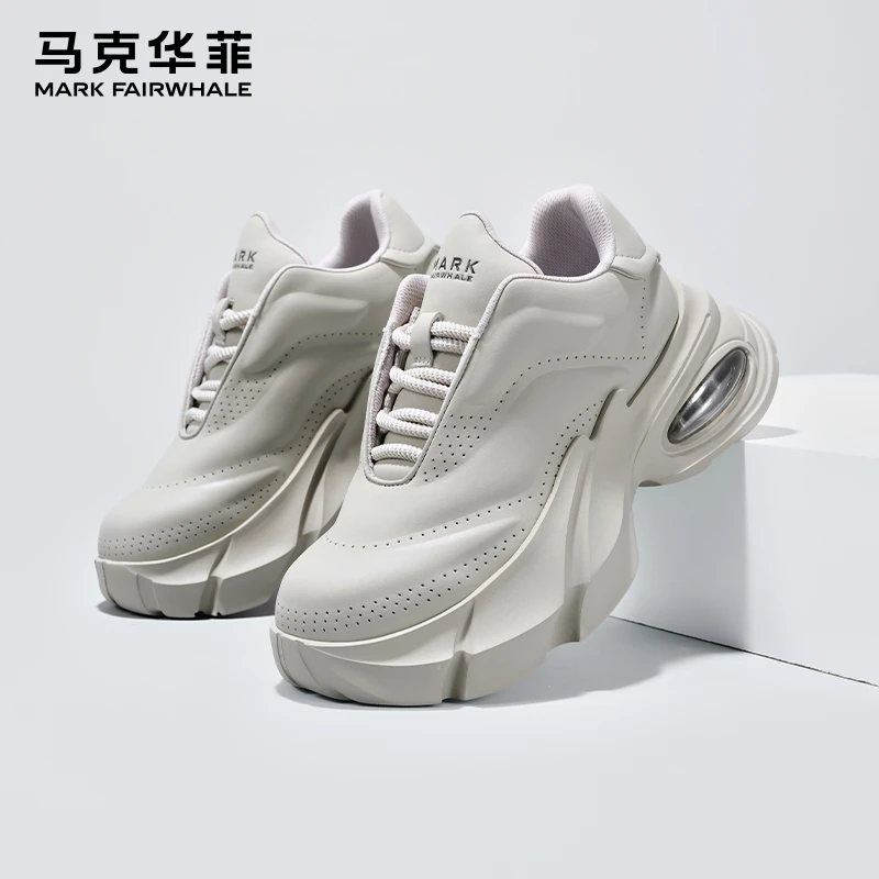 马克华菲男鞋秋季透气老爹鞋男士2024新款运动休闲鞋男生增高鞋子