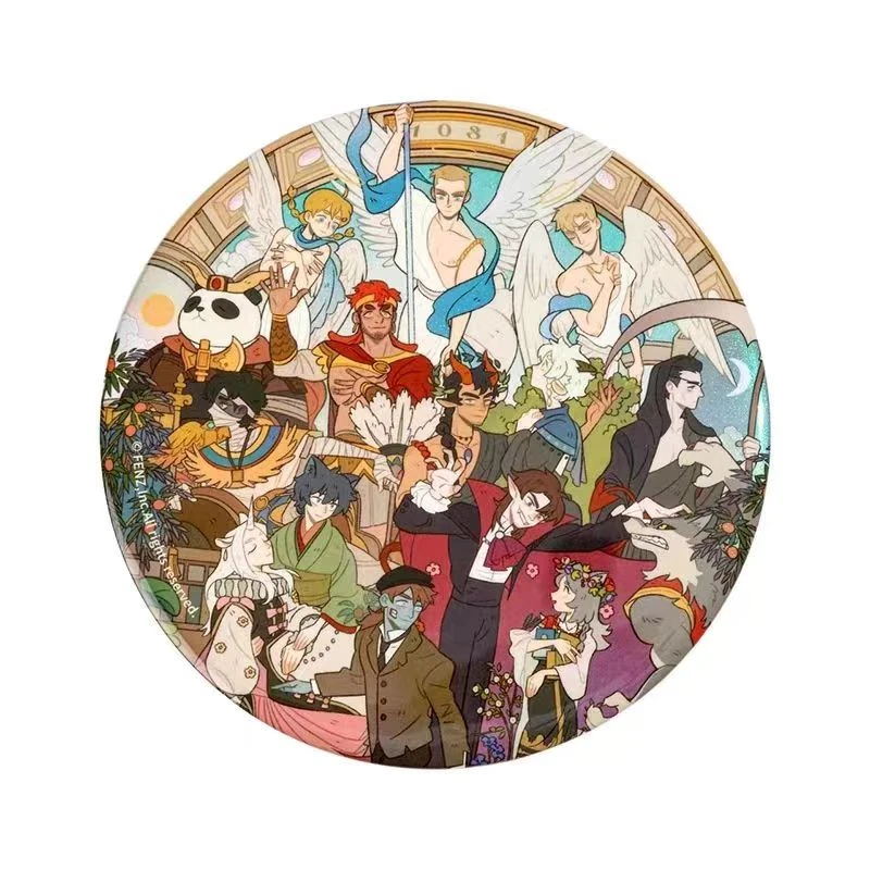 非人哉【万圣街】万圣颂歌系列泡面吧唧 马口铁徽章16CM纪念摆件