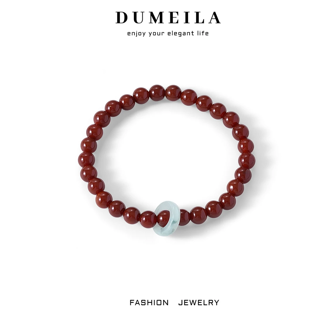 SL-87新中式单圈玛瑙串珠圆珠跑环百搭手串