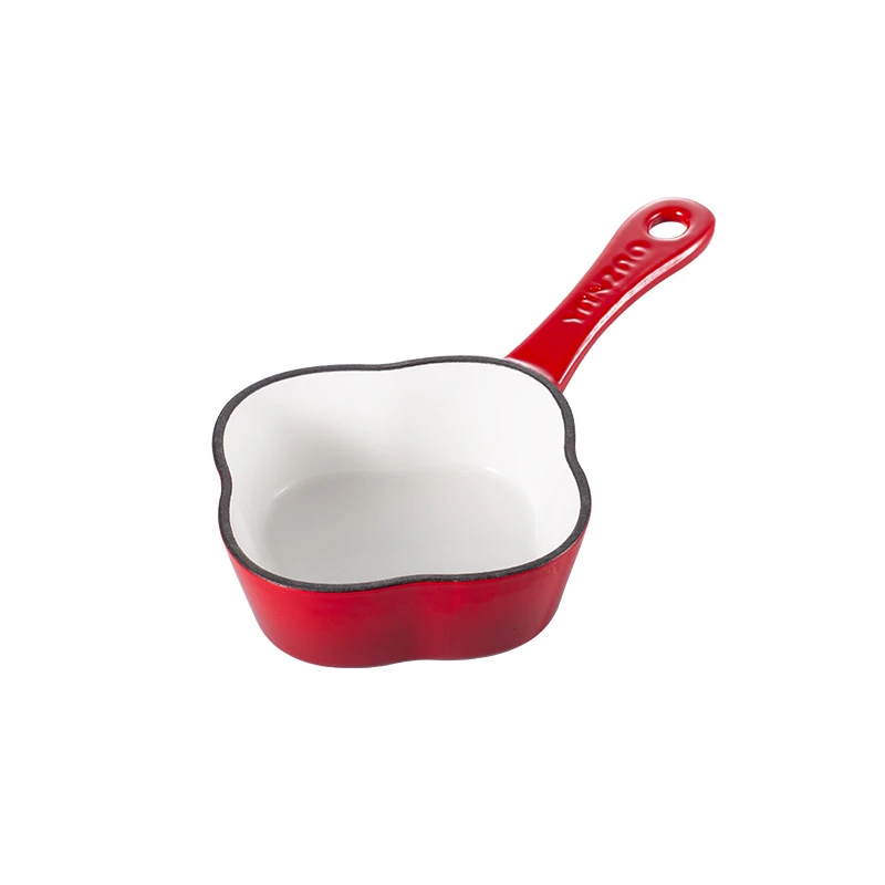 YANZAO/焱造铸铁珐琅锅15口径海棠花泼油锅明火电磁炉不挑炉灶