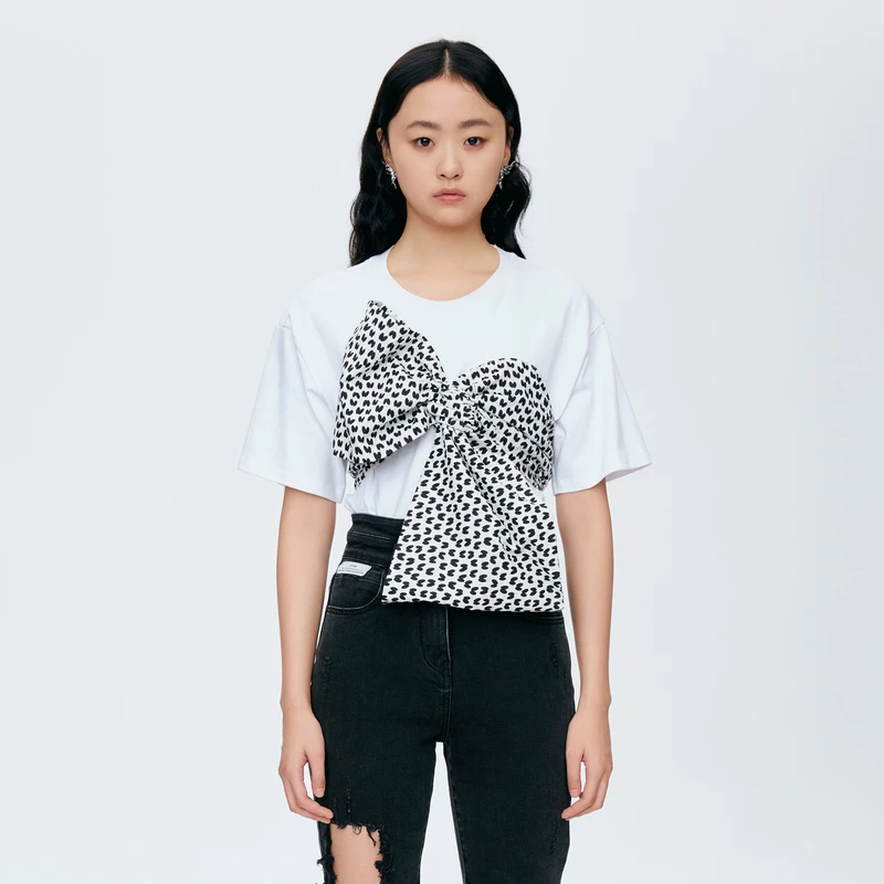 REVAN芮范甜酷风叠穿式假两件T恤O31001046