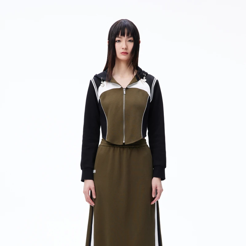 【达人播专属】REVAN芮范复古运动风连帽外套RN70105203