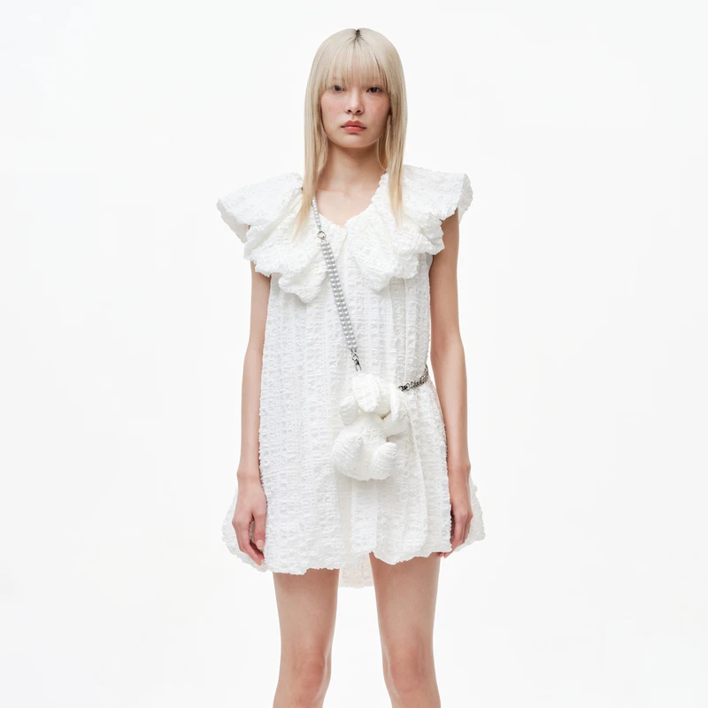 【达人播专属】REVAN芮范夏季复古甜美肌理感连衣裙RN31101176