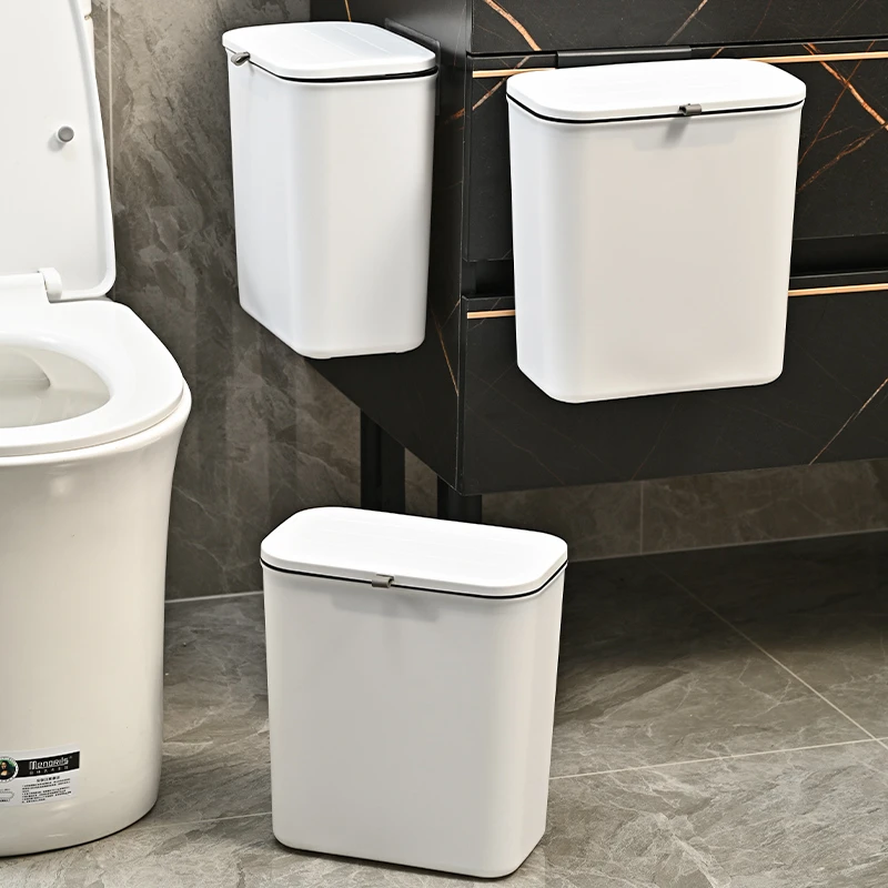 垃圾桶悬空壁客厅带盖家用卫生间大容量防臭大号厨房客厅垃圾收纳