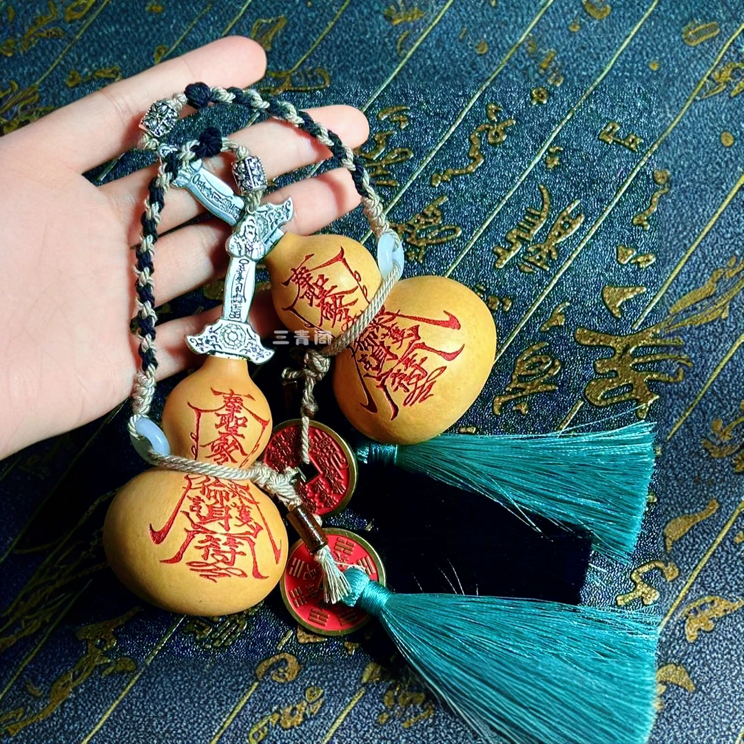 （武当山直发）养剑葫中式天然葫芦摆件手持古风道家三青子亲制