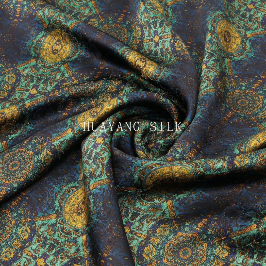 【八达晕】人丝红云纱面料新中式布【HV8824】