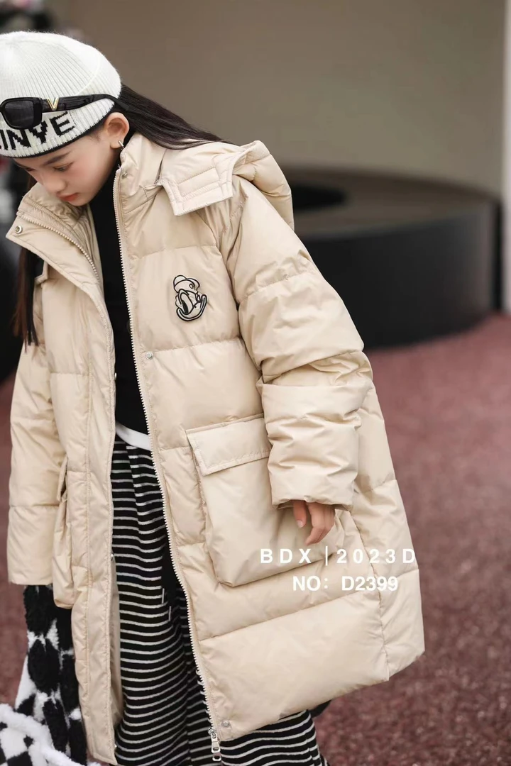 汤圆家童装新款羽绒服中大童连帽外套男童女童羽绒服 x-9010
