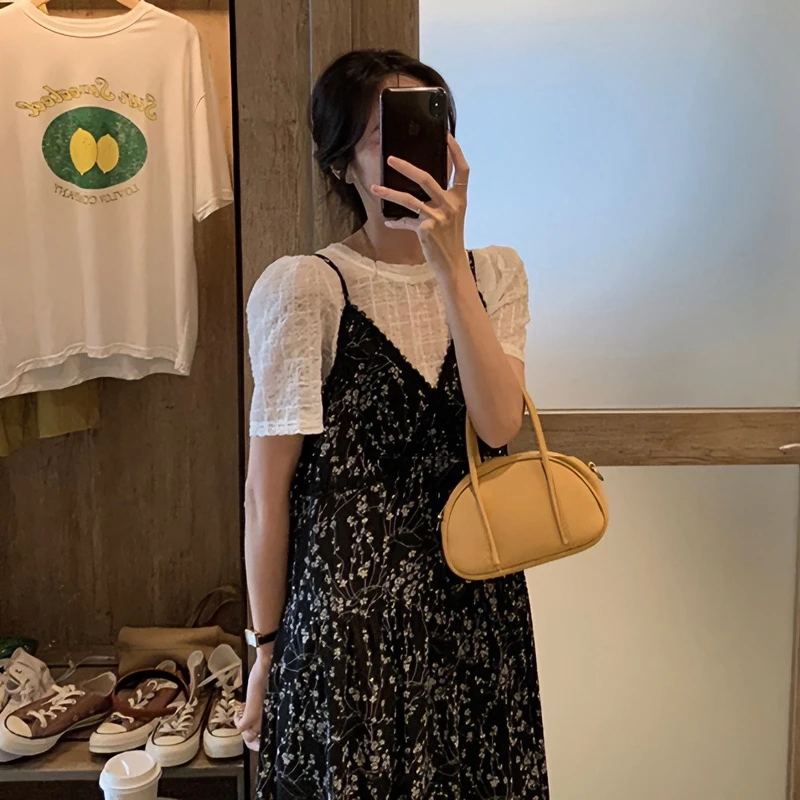 2025【爱情海】时尚法式浪漫新款夏装碎花两件套装夏季显瘦气质套装