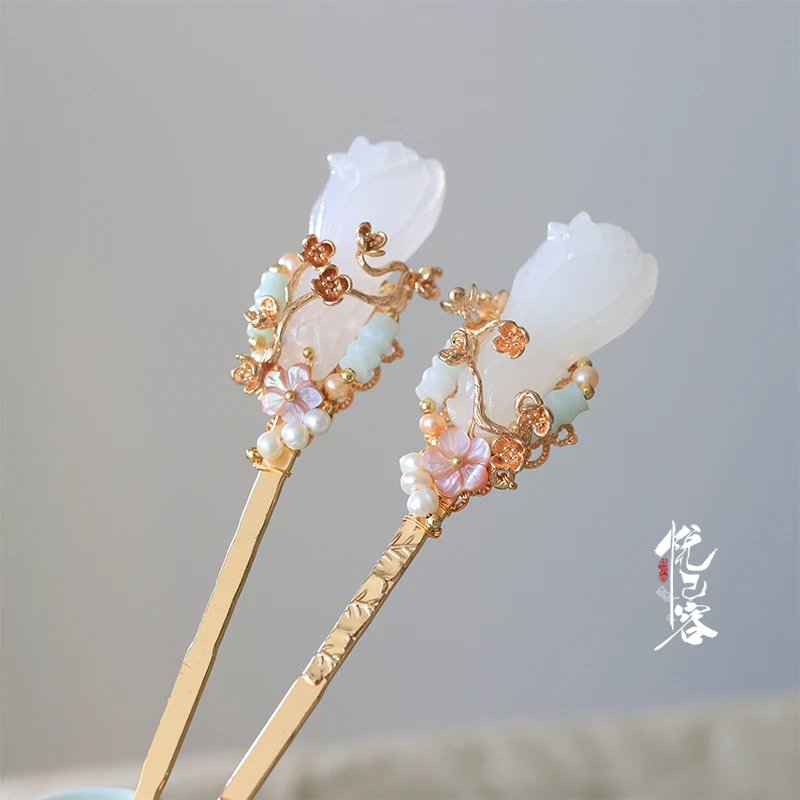 悦己容[玉容姿]古风发饰盘发簪子明宋汉服头饰国风仙