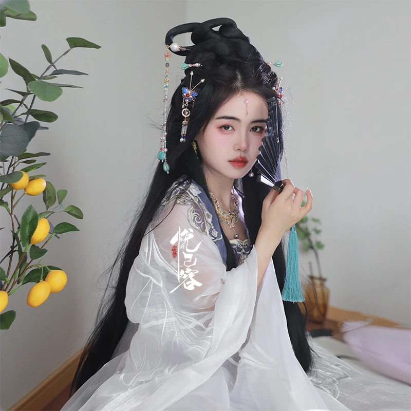 悦己容[书墨]原创古风发饰景泰蓝蝴蝶发簪日常百搭点缀复古配饰