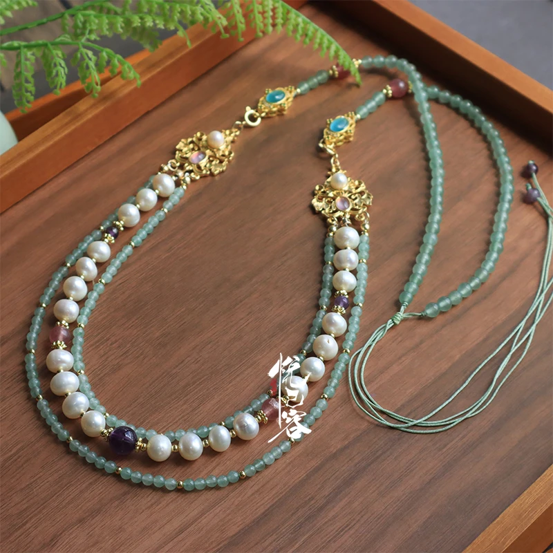 铜合金项链 悦己容[浣溪沙]复古风项链汉服百搭战国软璎珞