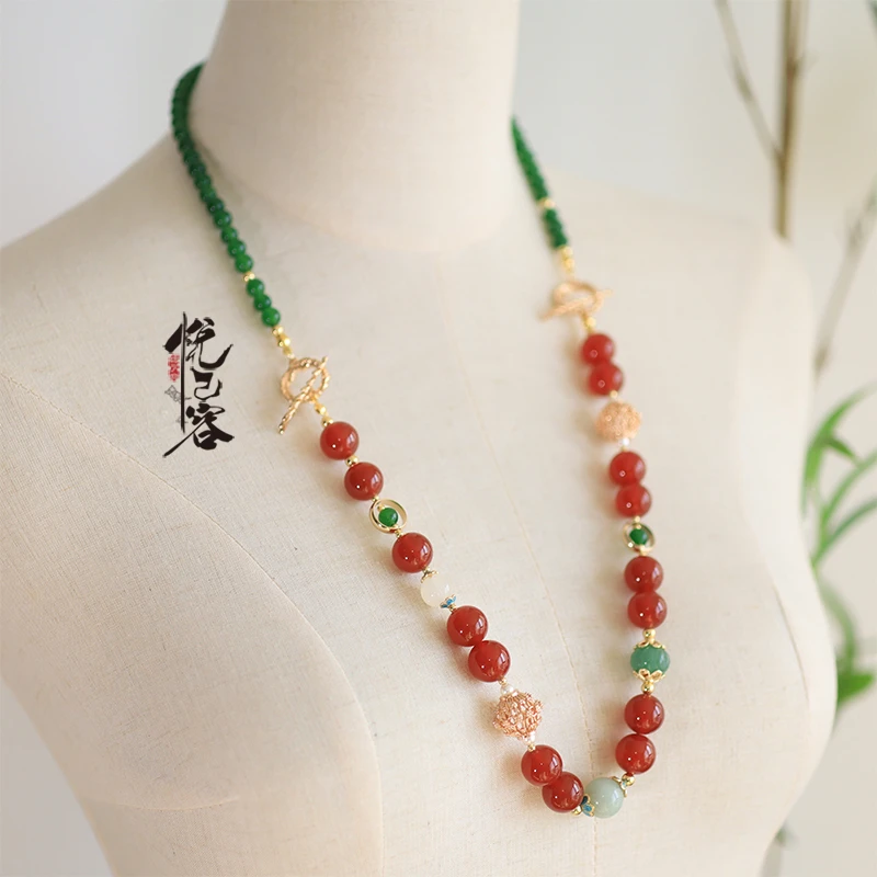 铜合金吊坠 悦己容[探玄珠]复古风项链汉服国风百搭软璎珞配饰