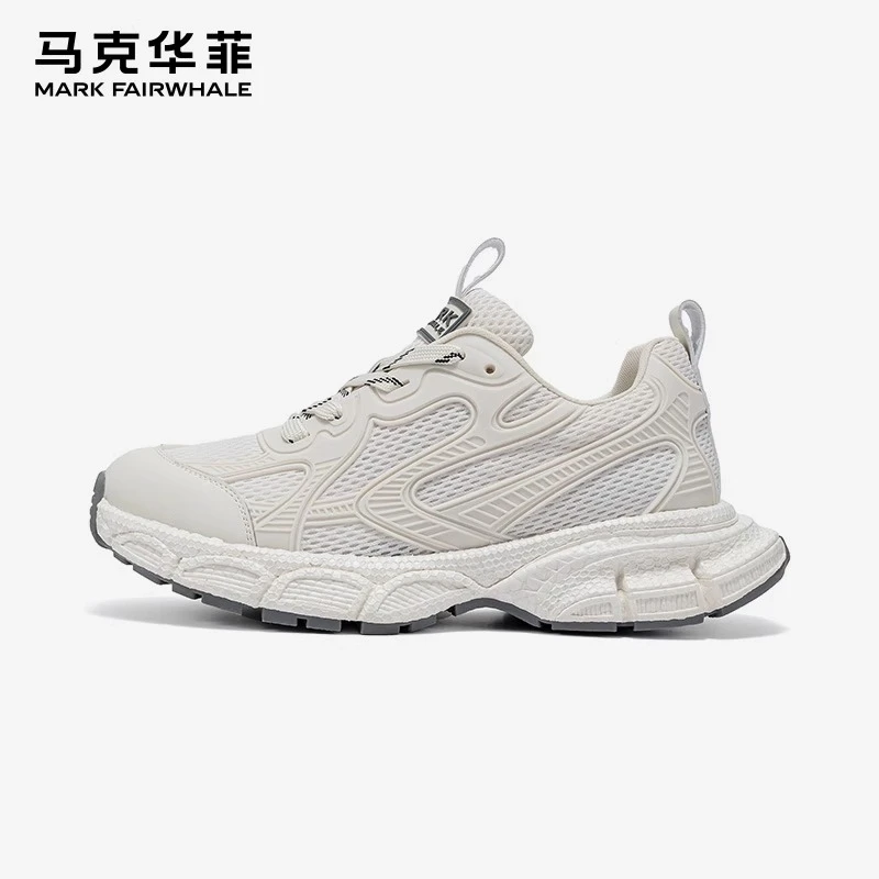 马克华菲男鞋春季透气网面男士休闲鞋子男款网红爆款运动老爹鞋男