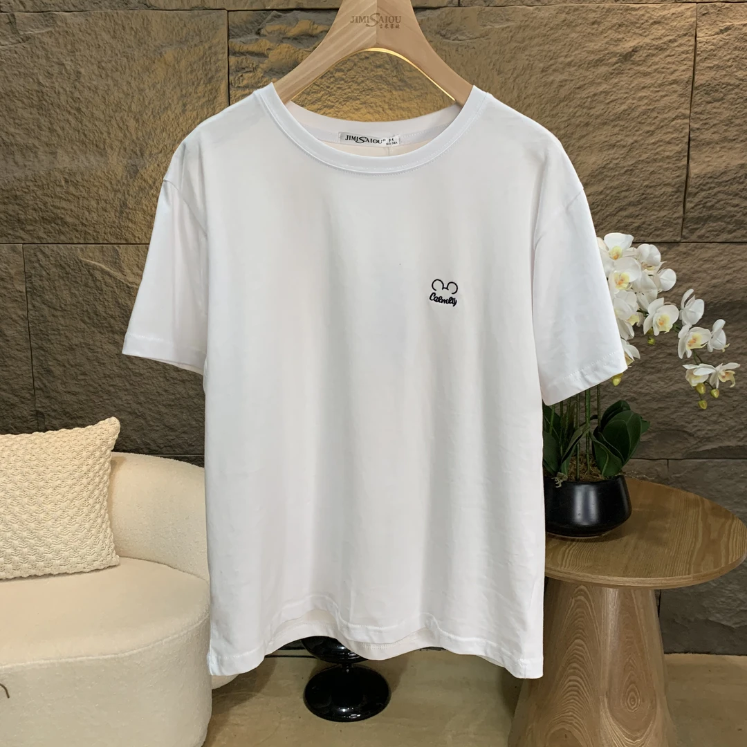 吉米赛欧 【简约合身】T恤  9Q2337310 圆领休闲显瘦白色时尚