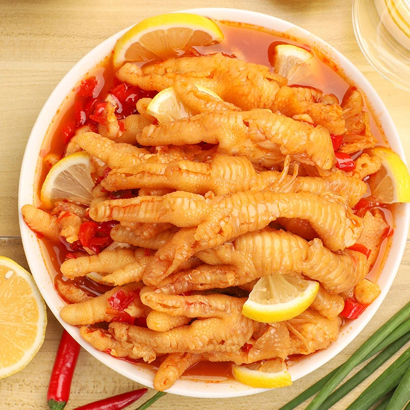 2斤装柠檬酸辣无骨鸡爪去骨脱骨凤爪解馋小零食休闲食品小吃即食