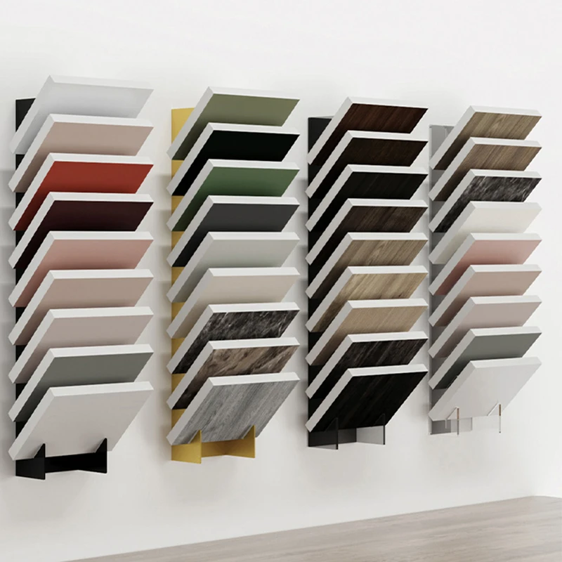 厂家直销亚克力色板色卡橱柜门板瓷砖岩板玻璃桌面锁柜高端展示架