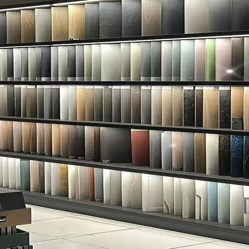 全屋定制亚克力透明斜插直插色板色卡岩板瓷砖木板橱窗陈列高端架