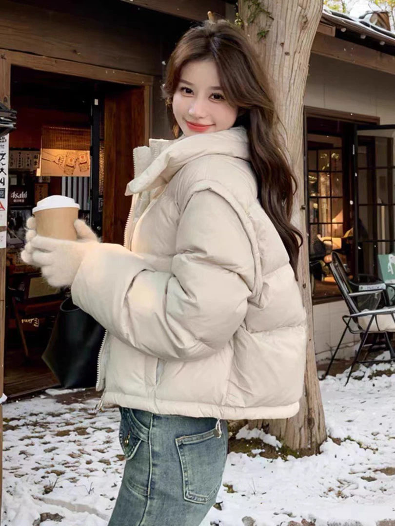 #28303 立领女冬新款保暖加厚短款小个子外套