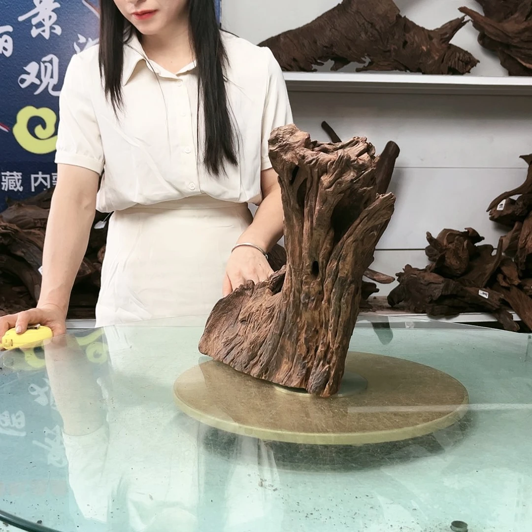 柚木沉木鱼缸造景