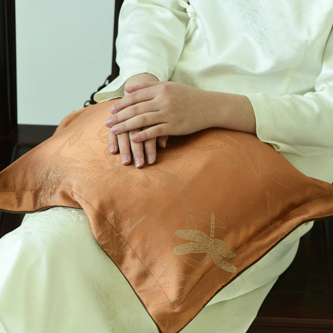 崖柏陈化糖结料五斤装颗粒枕睡秋橙面提花绣竹叶蜻蜓款