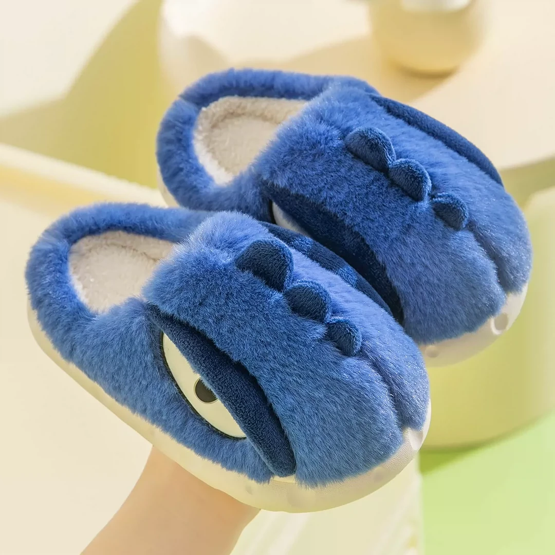 2024新款宝宝室内家居大童保暖防滑棉拖鞋女孩儿童棉拖鞋男童冬季