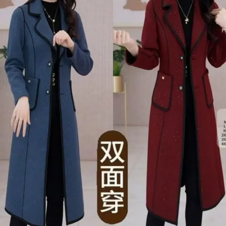 【两面穿】21909恋晚秋季贵夫人优雅气质时尚大气遮肉显瘦外套大衣