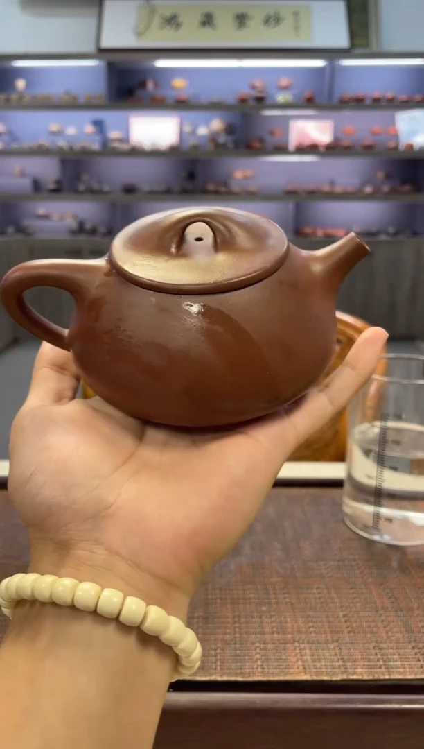 【闪购商品】紫砂茶壶底槽清景舟石瓢（大）