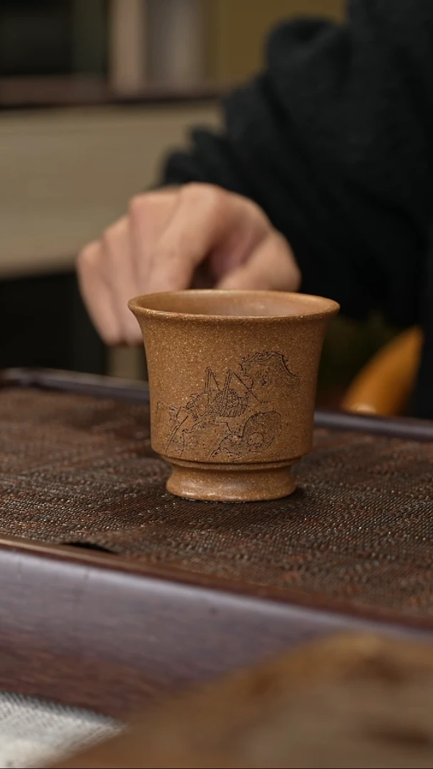 【闪购商品】紫砂茶壶老段刻蝈蝈杯