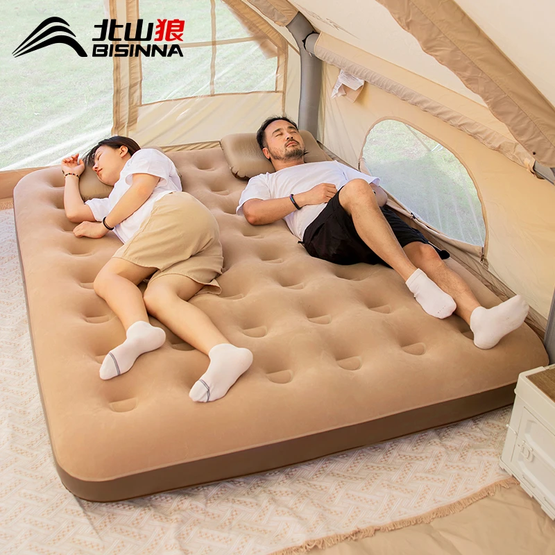 北山狼充气床垫户外便携式尺寸野营装备双人充气床加厚垫家车两用