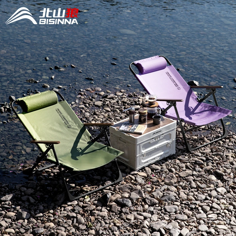 北山狼户外折叠椅子可调节露营克米特椅办公室午休躺椅便携海狗椅