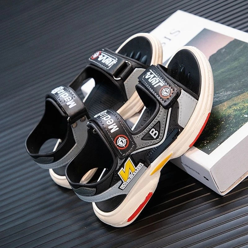 男童凉鞋2024新款夏季软底小学生儿童凉鞋男孩中大童百搭防滑鞋子