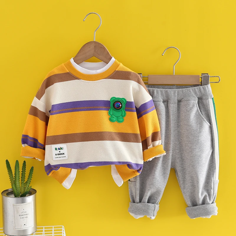 【春款A133】宝宝春秋装装休闲卫衣婴儿童洋气春秋季两件套潮