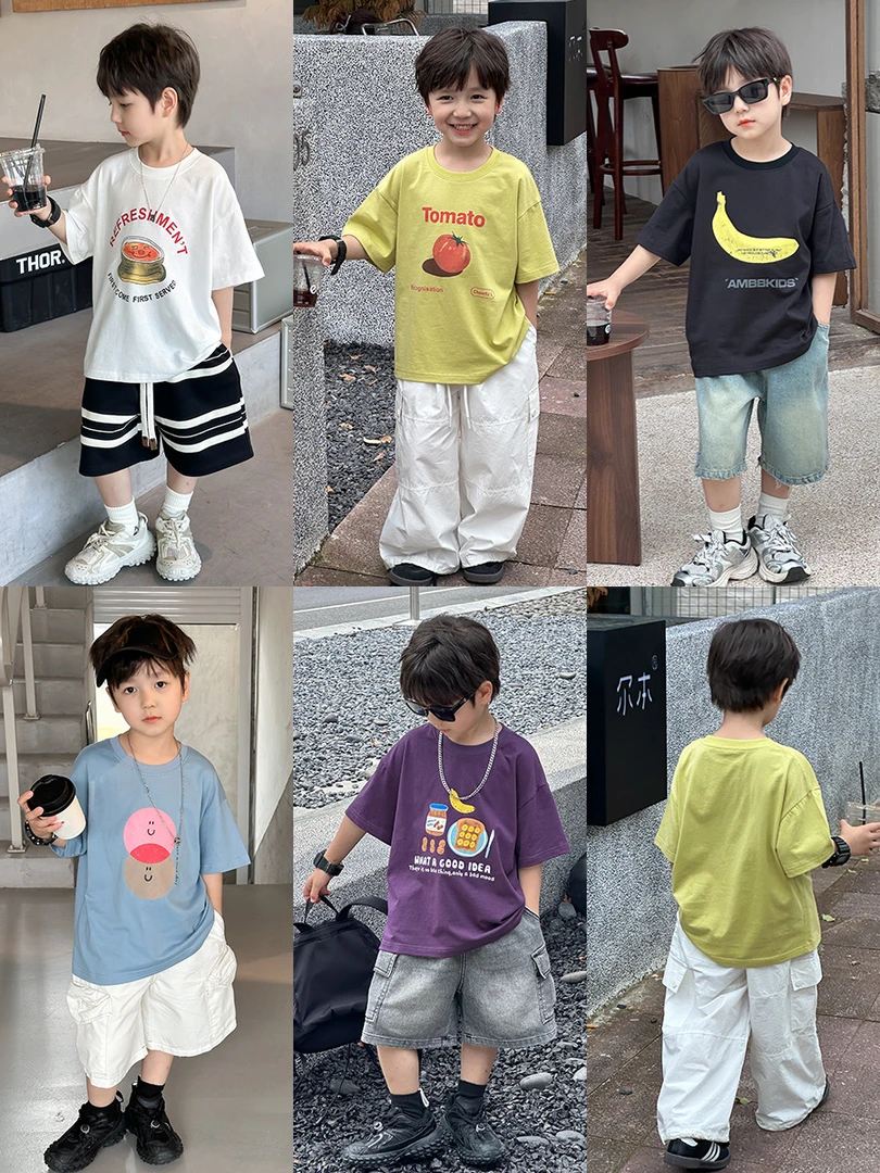 【现货已开价】夏男女童可爱水果舒适棉质T恤 24U138