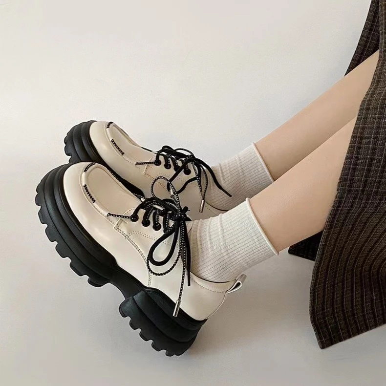 【断码清只有39码】87882 米色 乐福鞋女小皮鞋