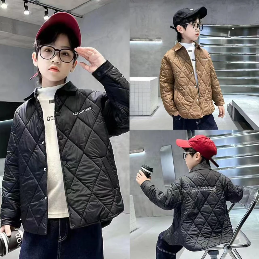 儿童棉服2023秋冬新款男女童防寒薄款外套洋气保暖轻薄加厚棉衣