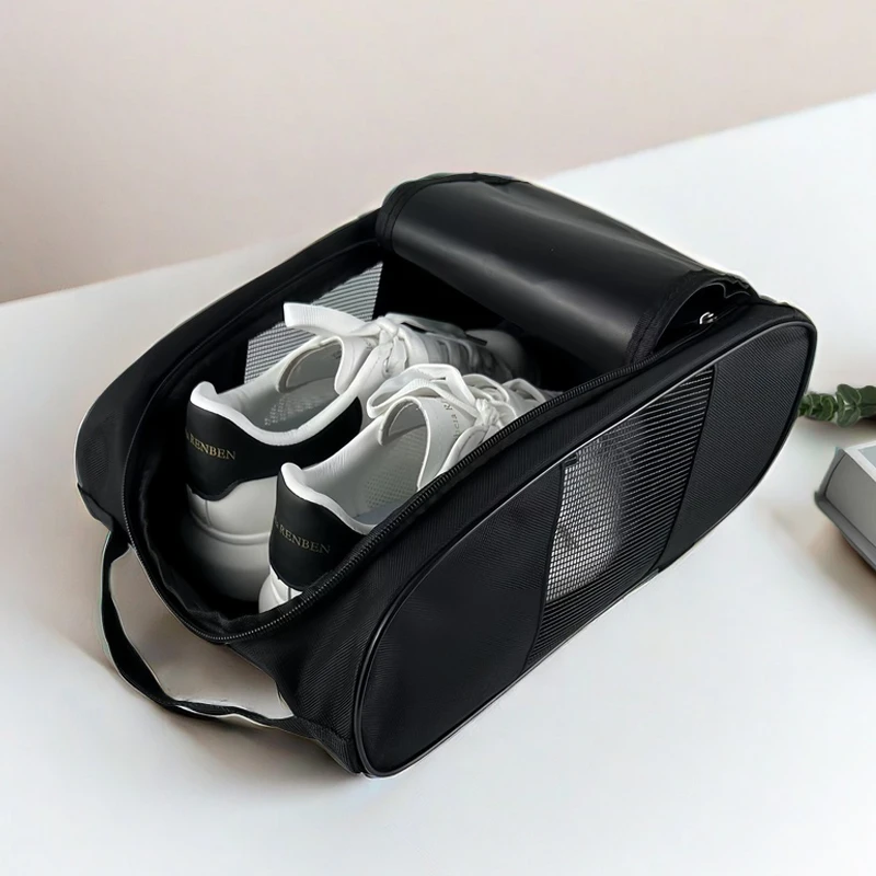 便携式鞋子收纳袋羽毛球鞋包登山鞋包防尘袋鞋包手提旅行鞋袋透气
