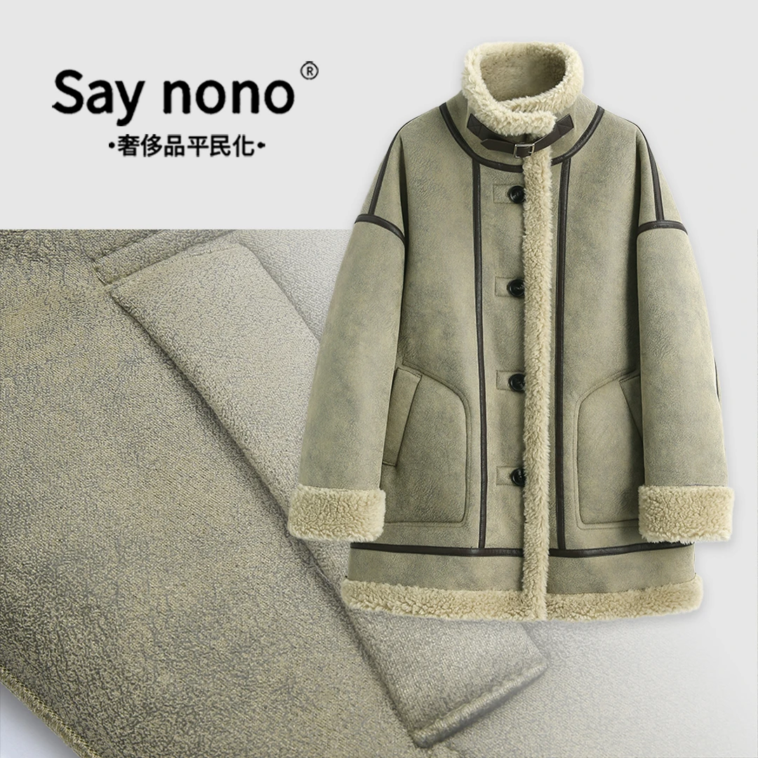 【懒猫nono】Say nono★双面穿时尚气质设计师全羊毛女装  RE/32110