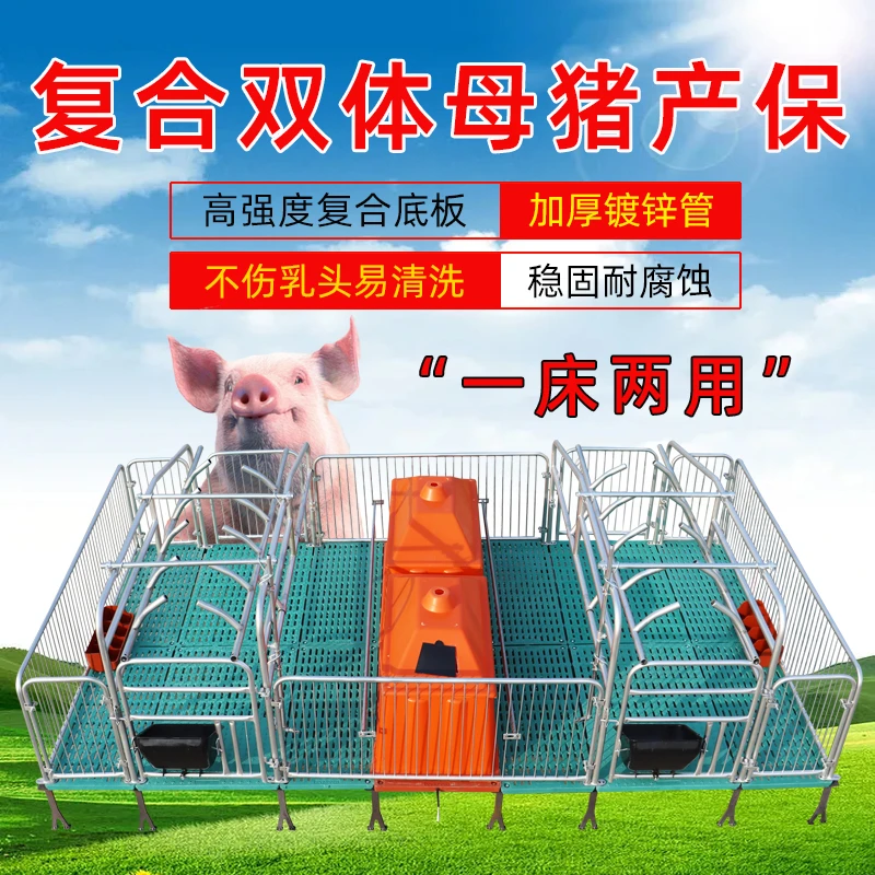 母猪双体产保两用床母猪产床保育两用床单体双体产床复合产床现货