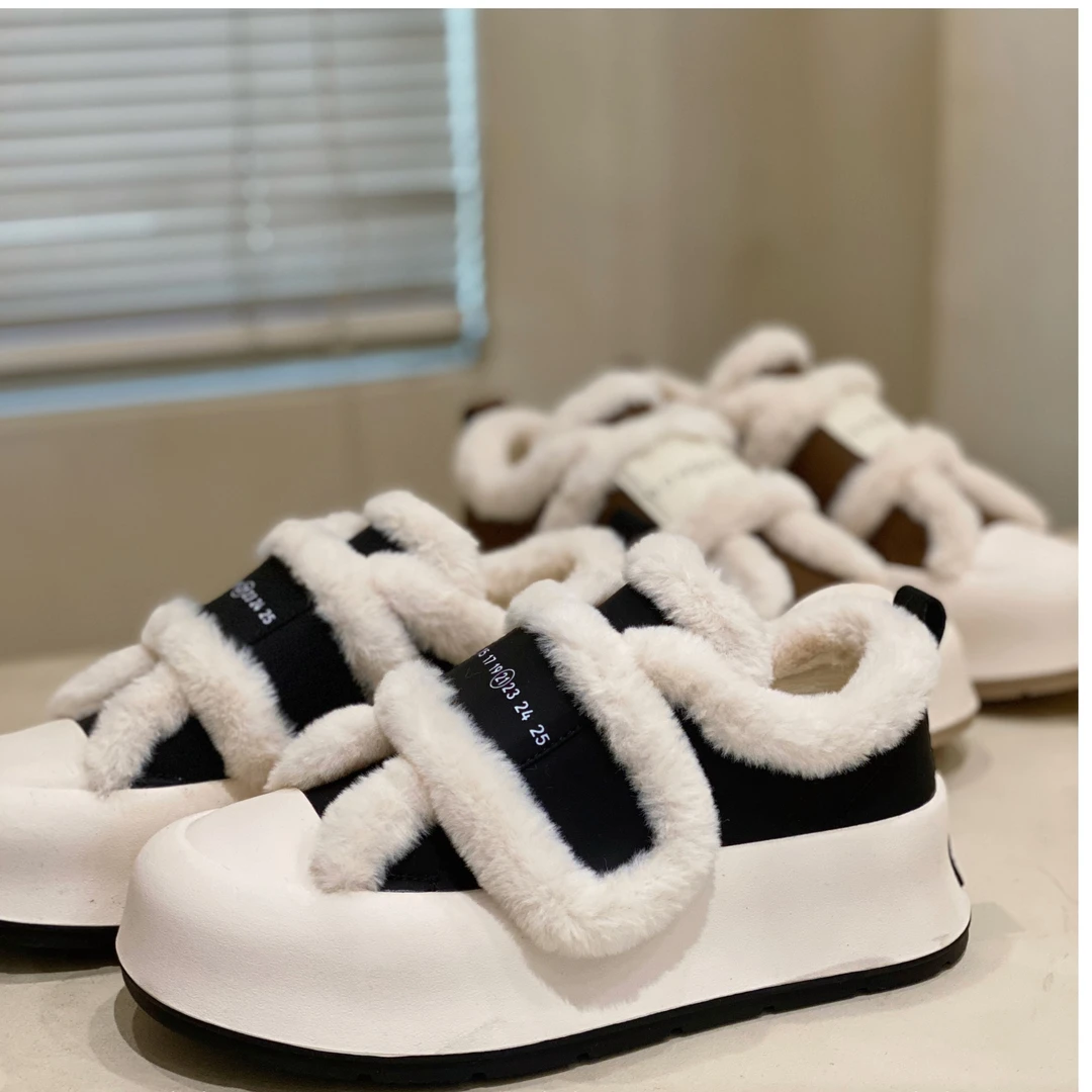 【毛毛鞋】DSKJ.31-31真皮低毛毛鞋时尚百搭休闲潮流可爱休闲鞋