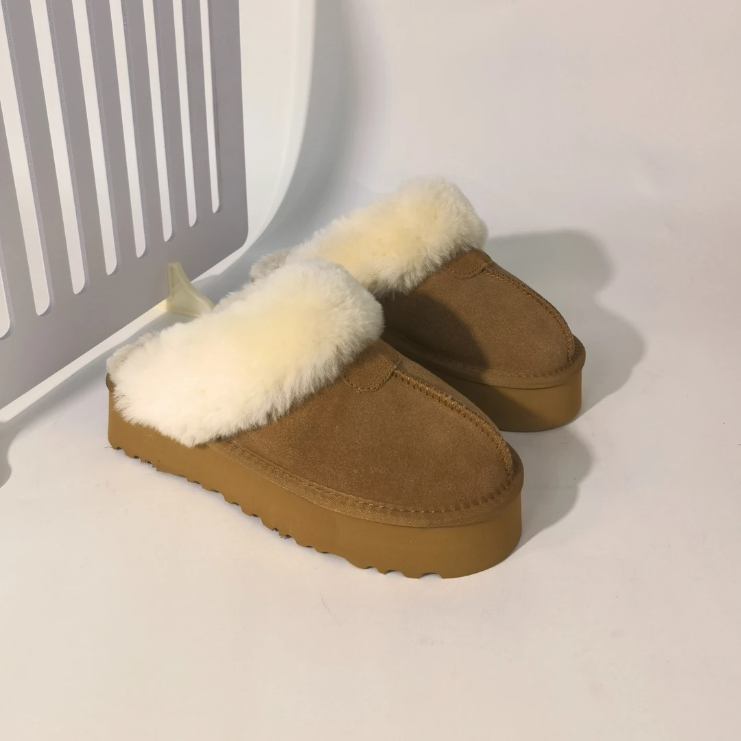 【小林妹妹专属】DSKJ.5109真皮时尚百搭休闲厚底女款舒适雪地靴