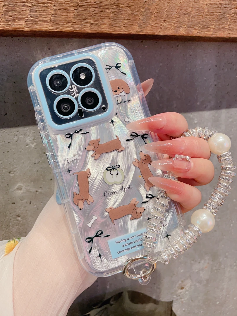 羽纱奶油腊肠狗狗适用苹果16promax/华为PURA70手机壳/15Pro新款