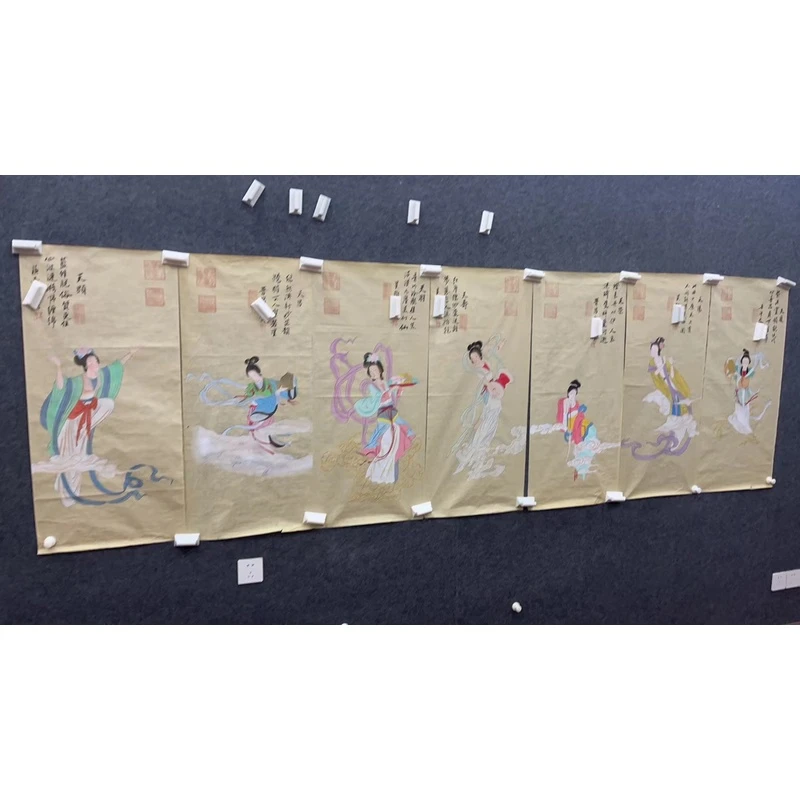 【拾贰堂】七仙女七条屏画芯
