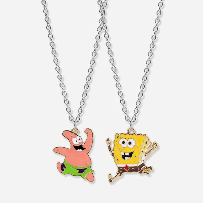 海绵宝宝派大星情侣简约ins男女潮网红嘻哈配饰品卡通