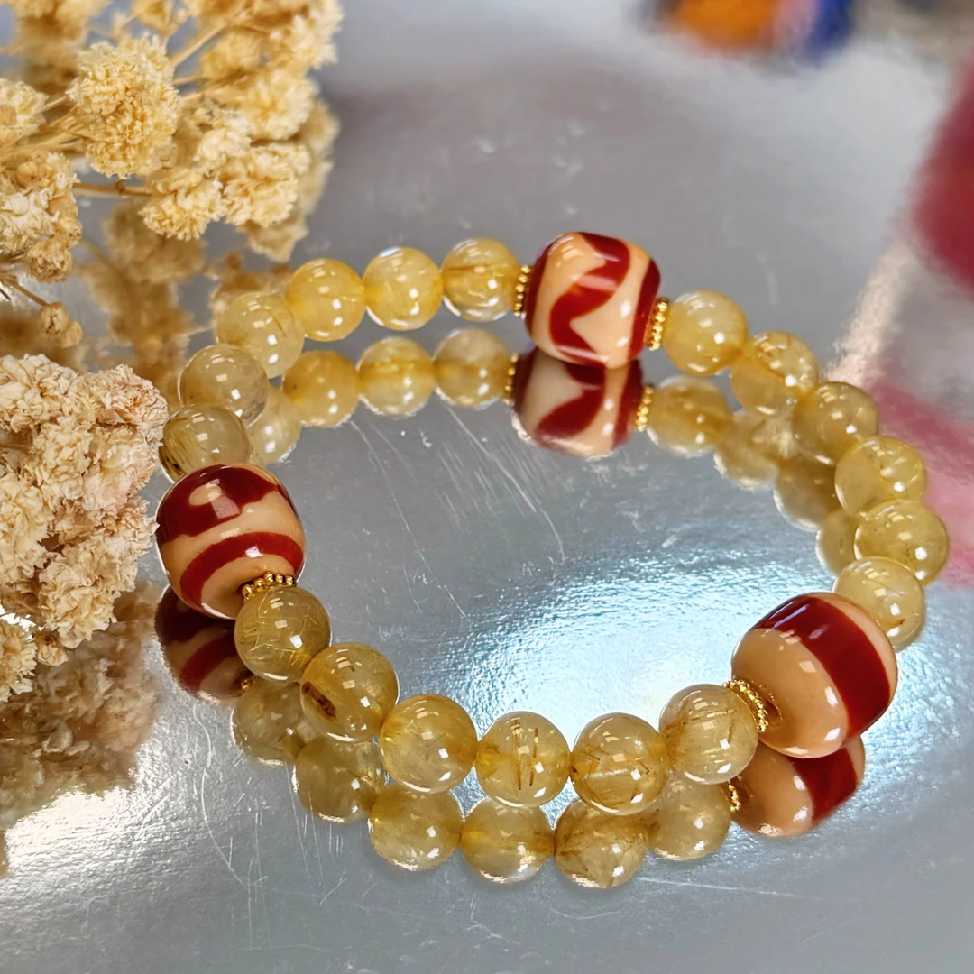 扎西森格红肉多宝发晶手串(拉萨直发 ）DU241205009