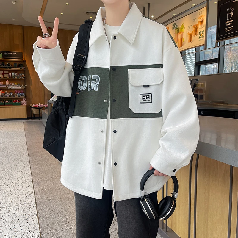 青少年男士夹克外套2025春秋季韩版潮流休闲百搭帅气学生百搭衬衫