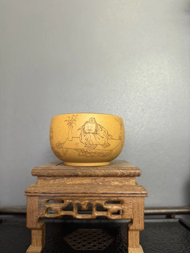 原矿底槽清粉浆钟馗醉酒主人杯170cc