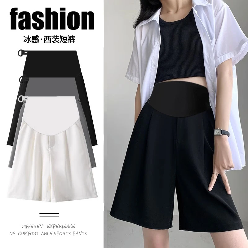 孕妇短裤外穿女夏西装裤阔腿薄款宽松运动五分裤孕早期夏款夏装夏