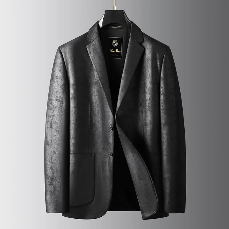 上衣男士休闲修身商务秋季春秋男装轻奢时尚春季潮流帅气韩版秋冬